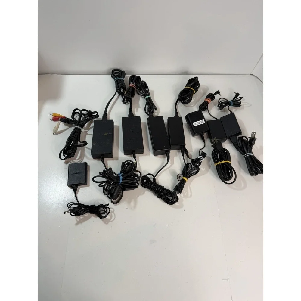 Lot of 8 Sony PlayStation PSP PS2 Slim Bose AC Power Adapters & AV Cable